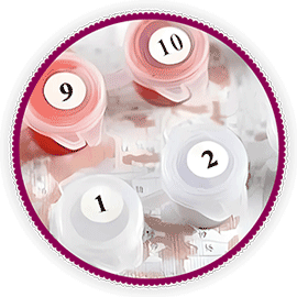 painting by numbers paints buckets with corresponding numbers on each