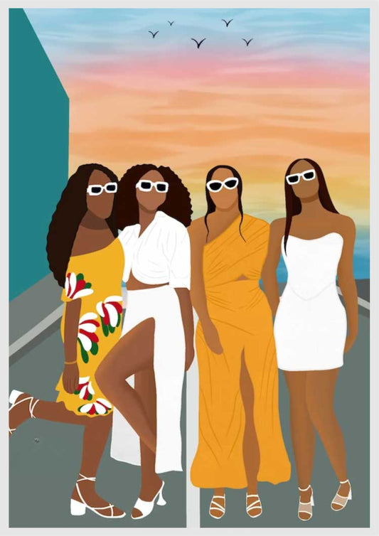 Band of Girls - Numbered Canvas